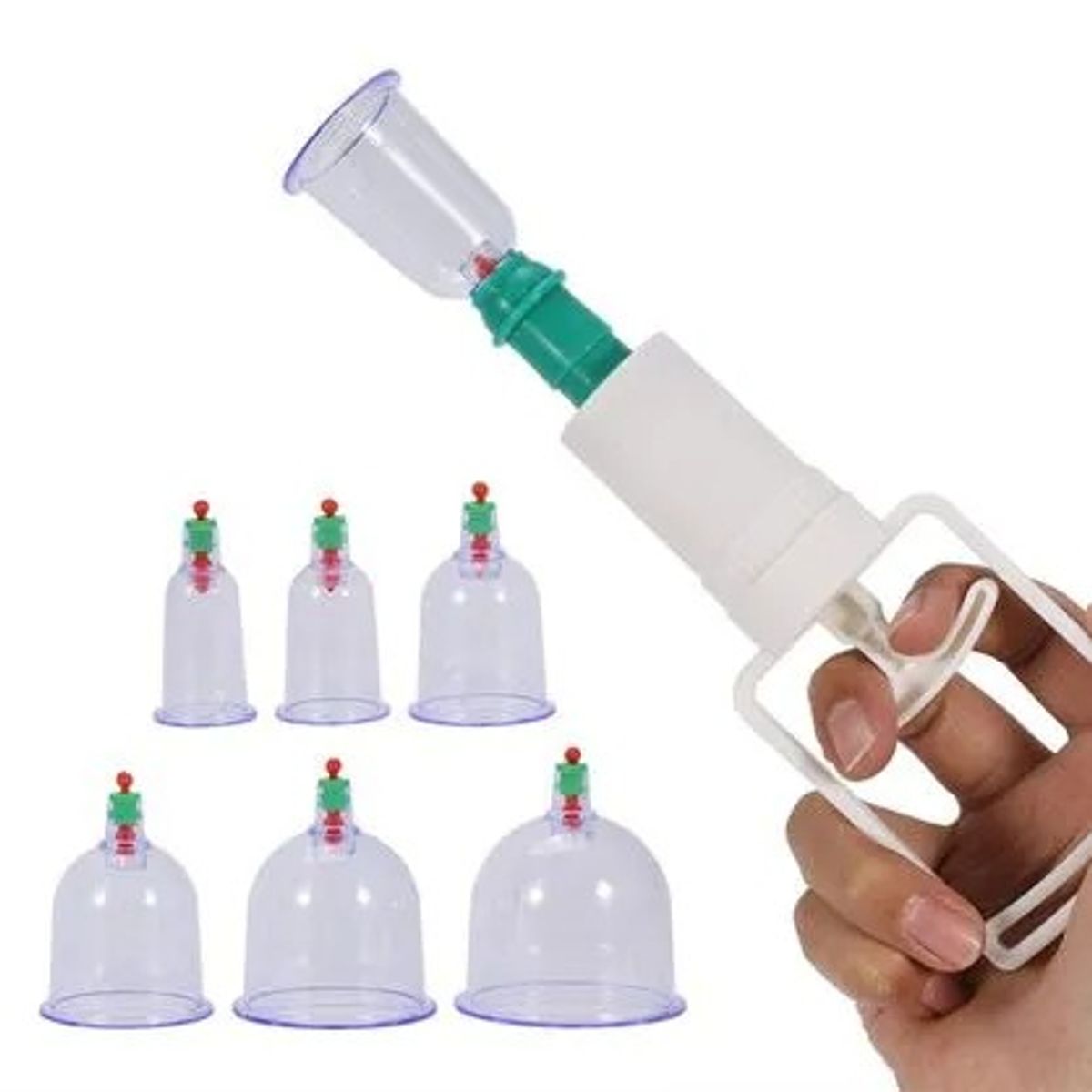 OEM - SET 6COPAS Ventosas Chinas Para Vacumterapia Copas de Succion Masajes Tradicional China