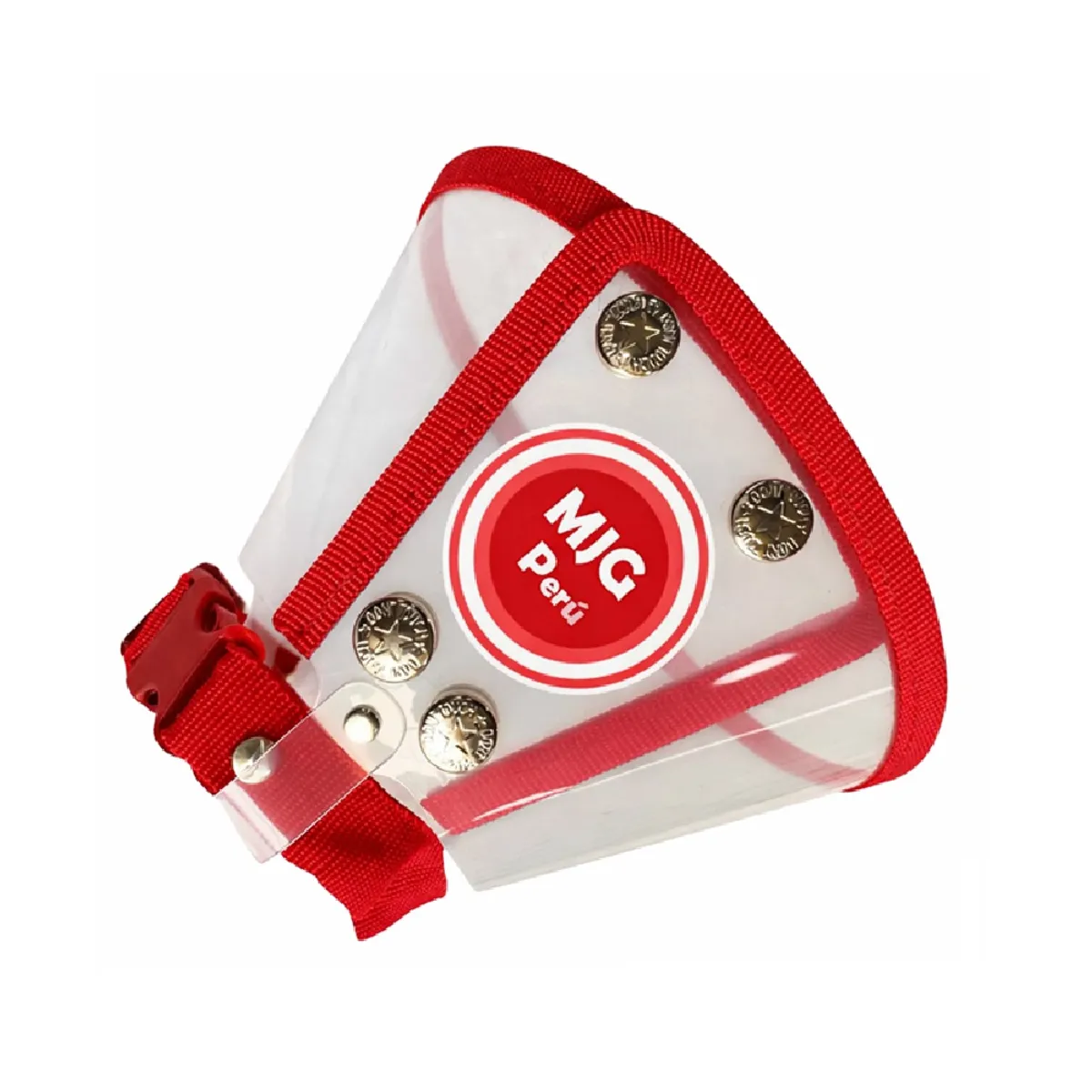 GENERICO - Collar isabelino tipo cono para mascotas perros y gatos rojo talla S