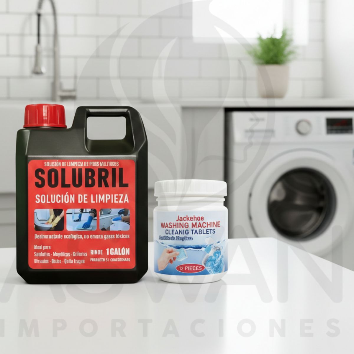 Pack Pastilla Para Lavadora + Solución De Pisos Solubril, marca GENERICO - Foto 2