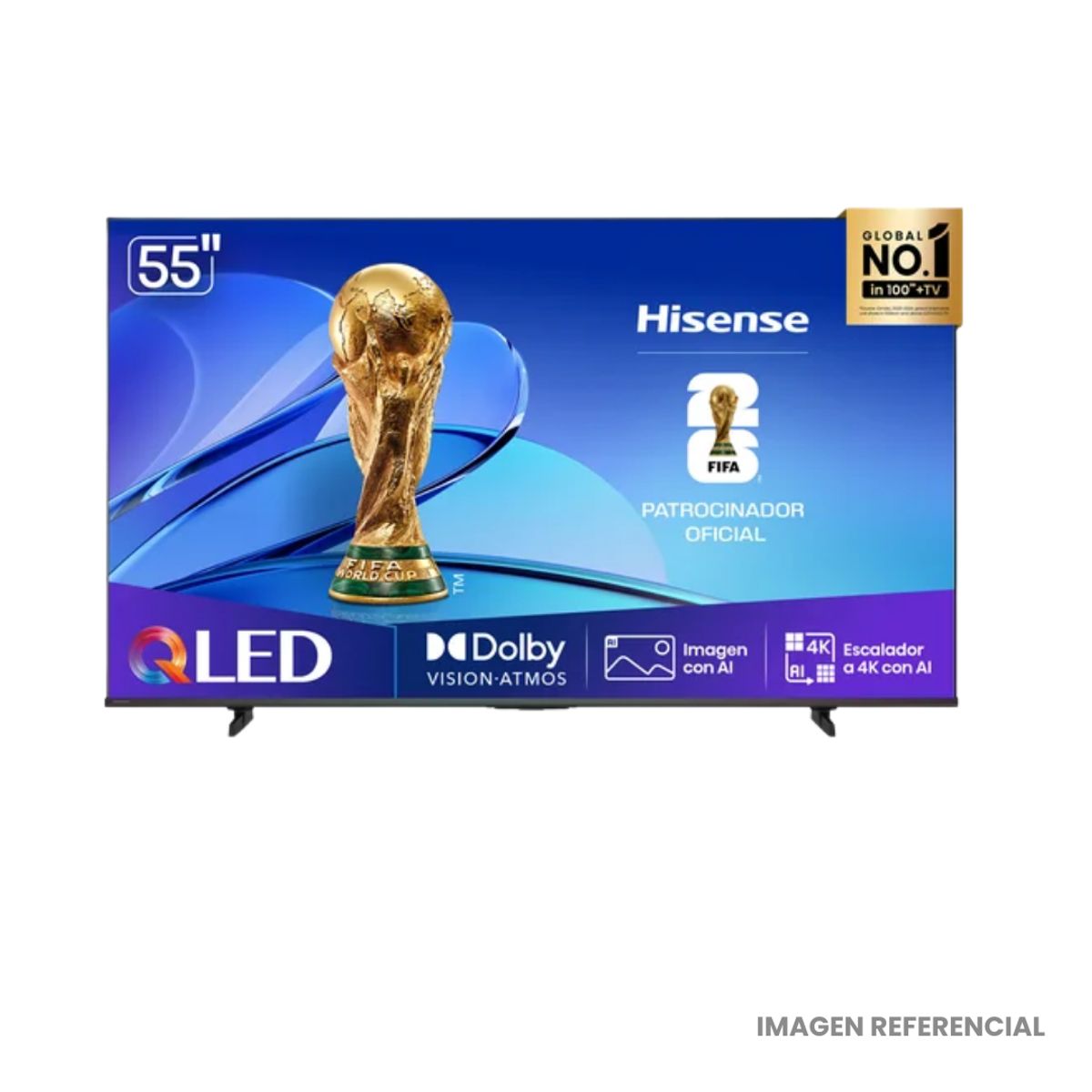 HISENSE - Televisor Hisense 55 QLED 4K Smart TV Dolby Vision - 55Q6QV