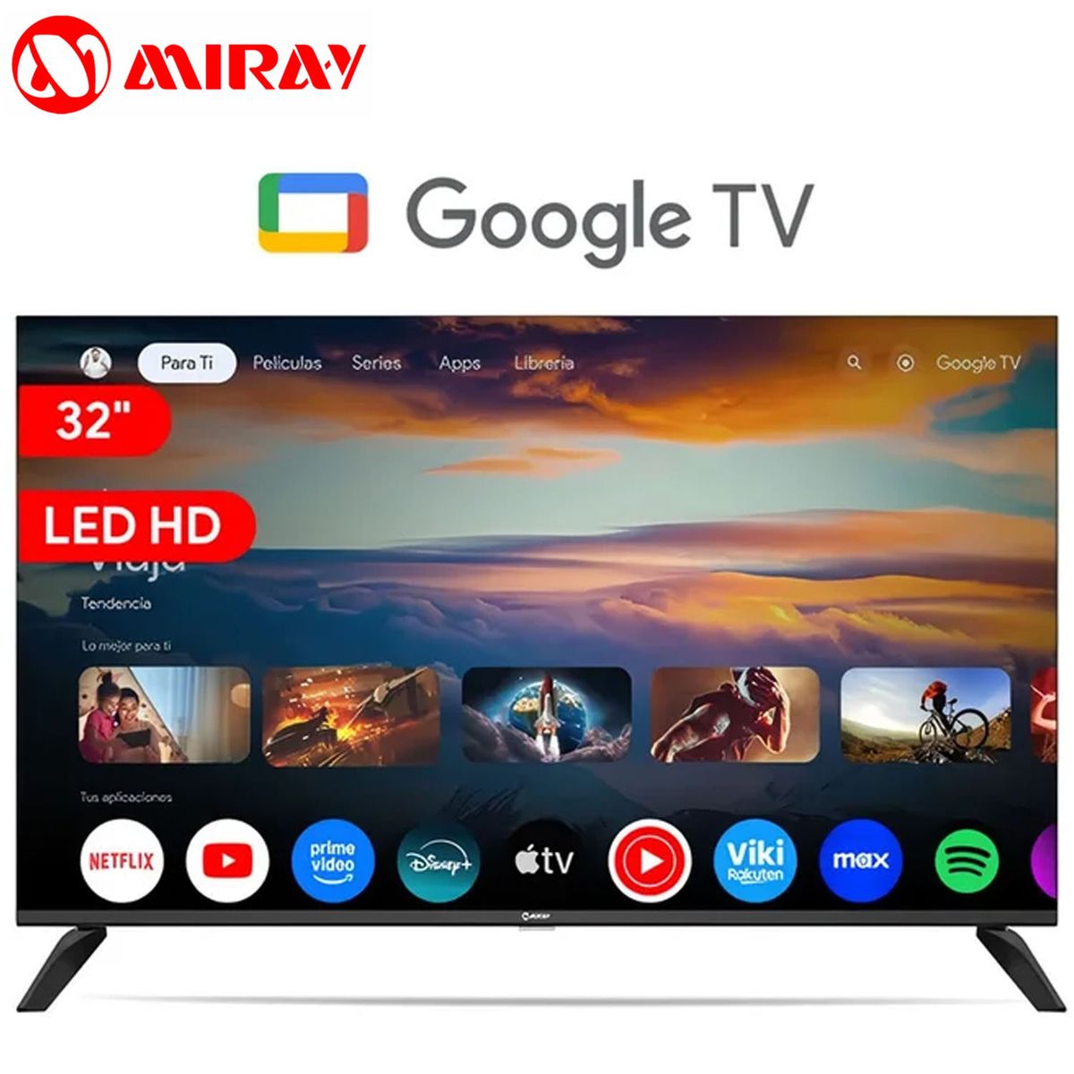 MIRAY - Televisor Miray Google TV LED HD 32 MS32-E2000GBT