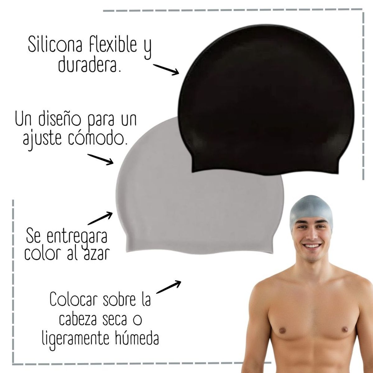 GENERICO - Gorro Natación Silicona - NG