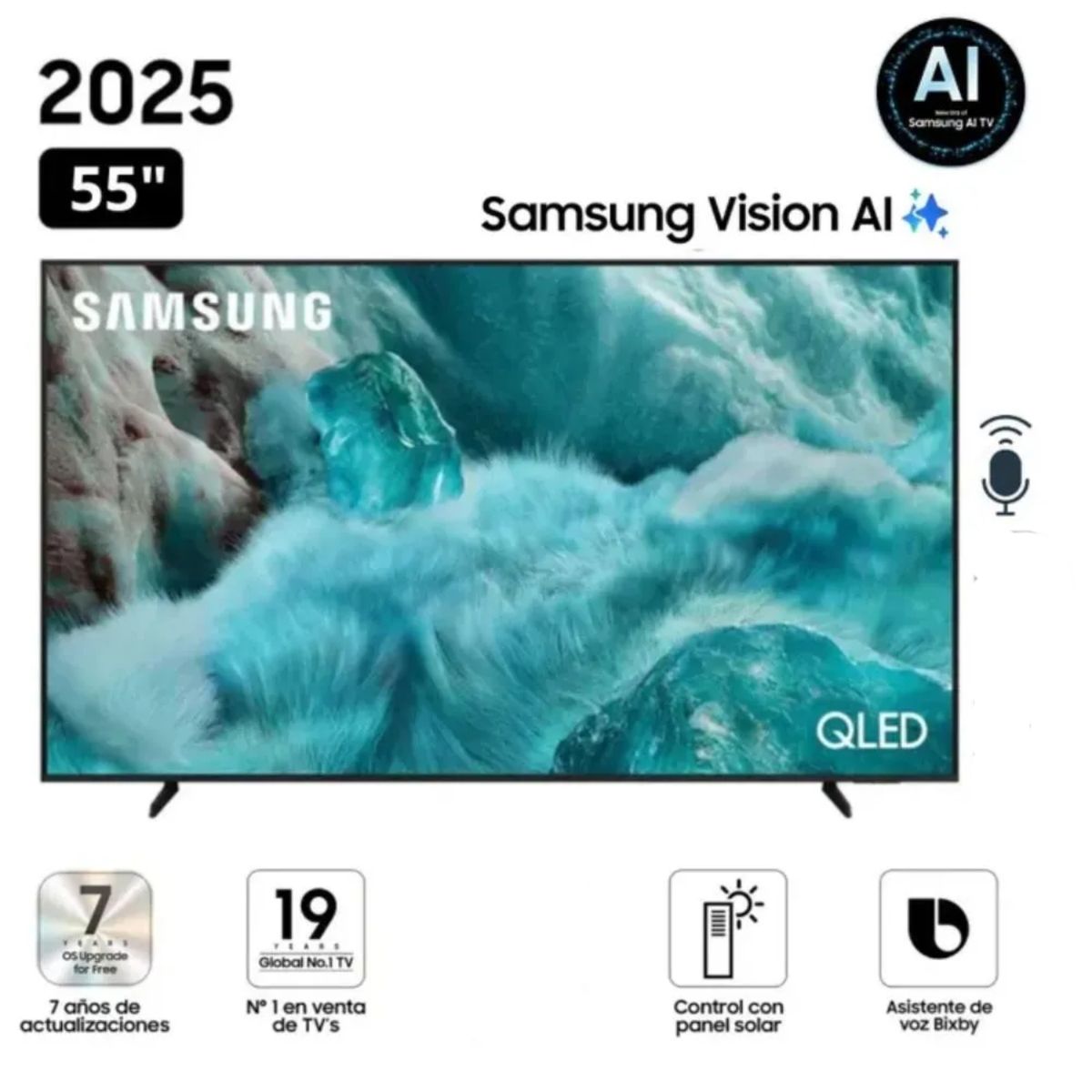 SAMSUNG - Televisor Samsung 55 QLED Q7F VISION AI SMART TV 2025