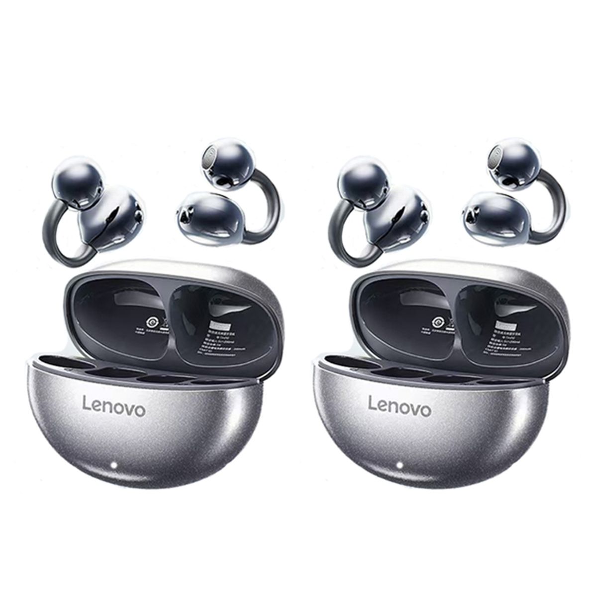 LENOVO - Set 2 Audífonos Lenovo TA140 Auriculares Bluetooth 5.4 Earphone-Morado