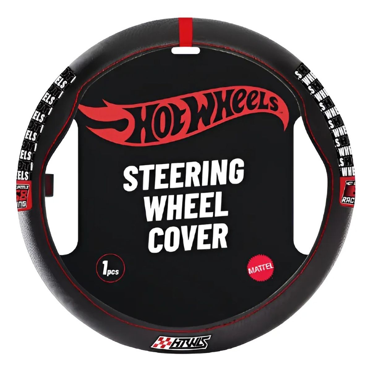 HOT WHEELS - Forro Cubre Volante HOT WHEELS Estilo Deportivo Universal Negro