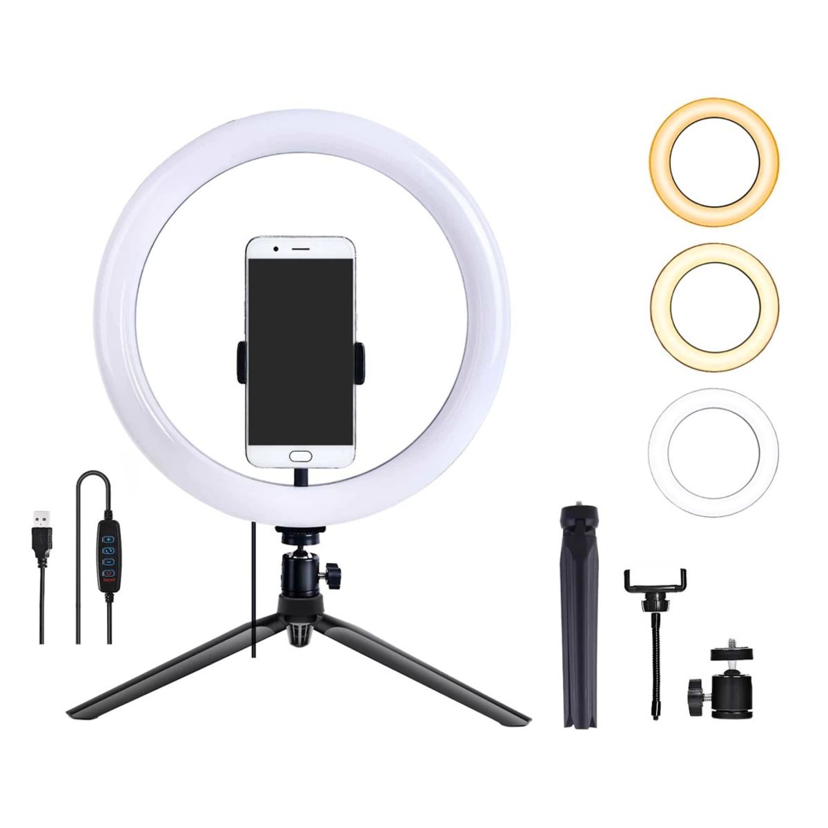 GENERICO - Aro de luz de 26 cm con Tripode