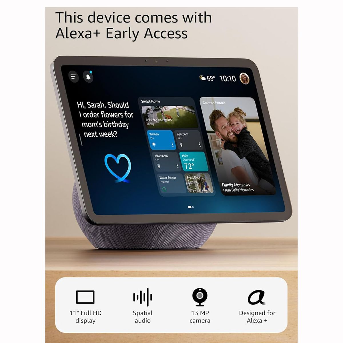 AMAZON - Amazon Echo Show 11 (2025) Pantalla Full HD 11" Sonido Espacial