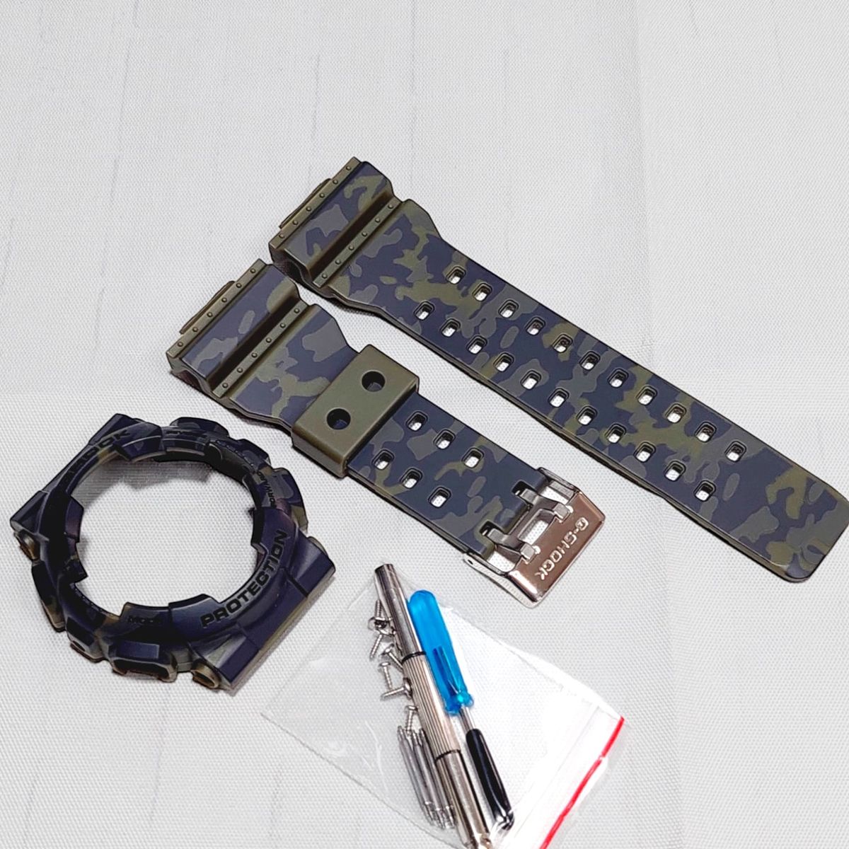 GENERICO - Correa Repuesto + Bisel para CASIO G-SHOCK GA100 - 110 - 120 - Camuflado