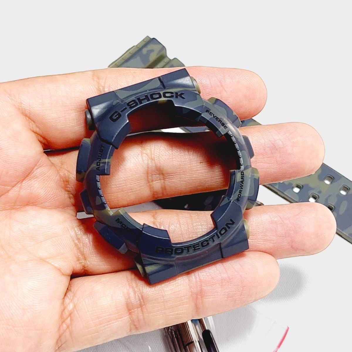 GENERICO - Correa Repuesto + Bisel para CASIO G-SHOCK GA100 - 110 - 120 - Camuflado