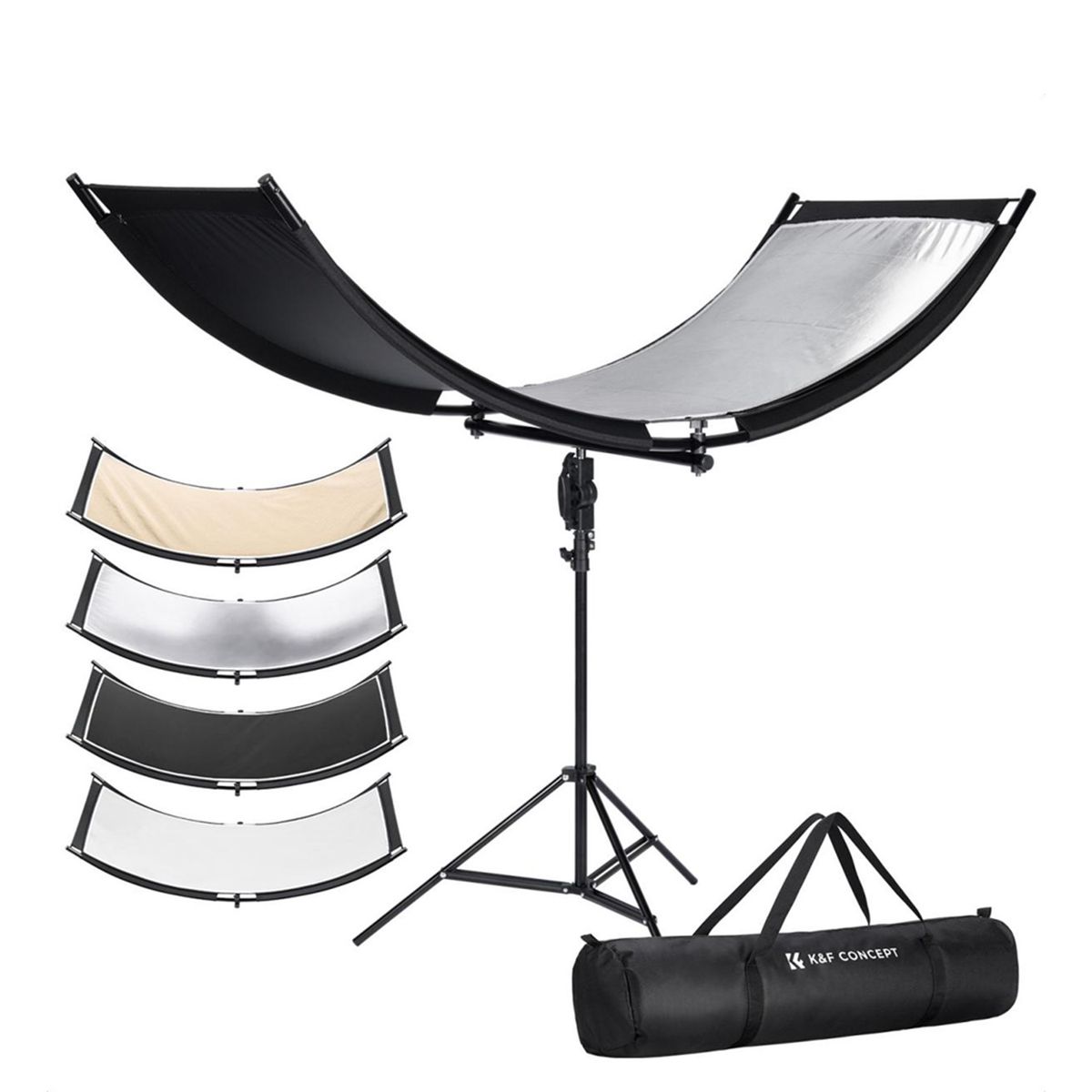 K&F CONCEPT - Rebotador K&F Concept Curvo 4 En 1 De 60x180 Cm