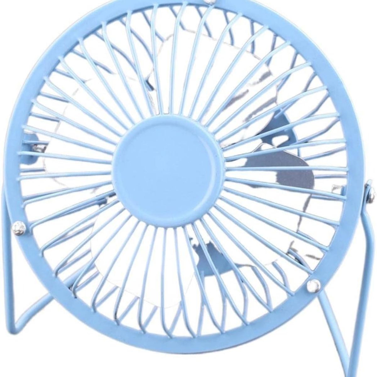 OEM - Mini Ventilador Portátil de Escritorio USB Metal Super Potente - Celeste