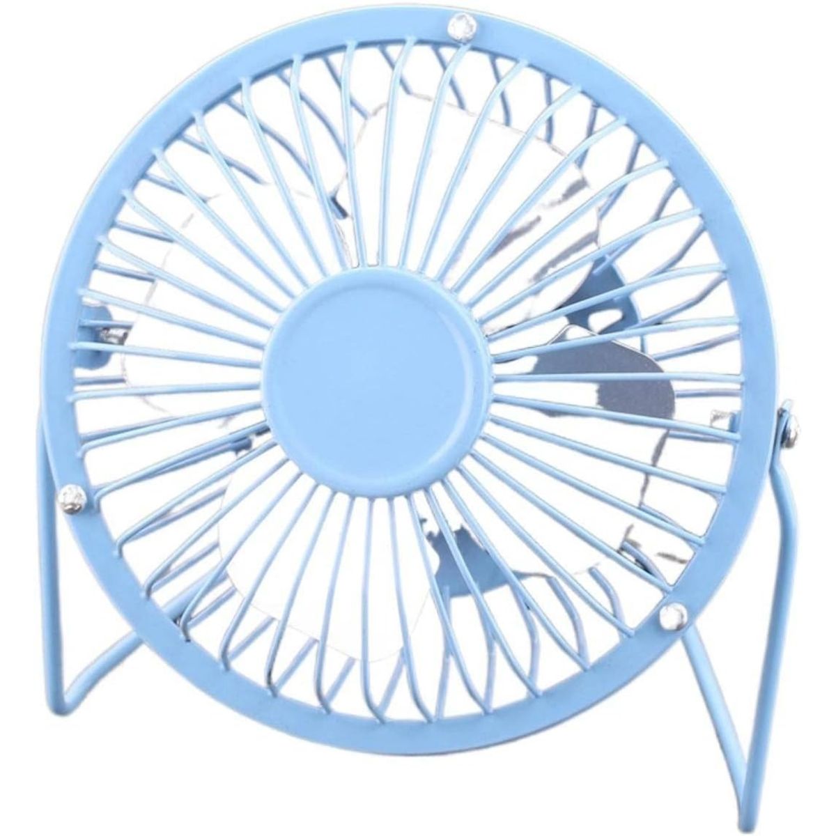 OEM - Mini Ventilador Portátil de Escritorio USB Metal Super Potente - Celeste