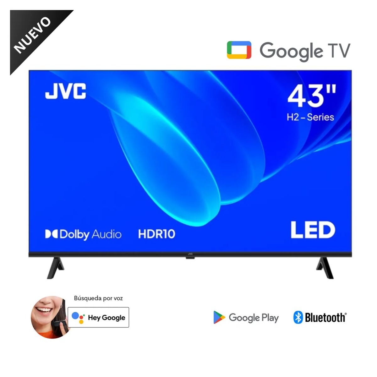 GENERICO - Televisor JVC 43" Google TV FHD 43KM358 2025