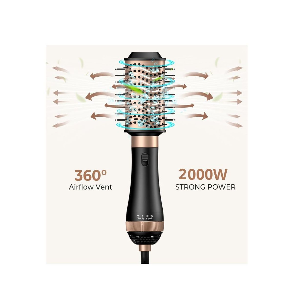 GENERICO - CEPILLO SECADOR  DE CABELLO 3 EN 1