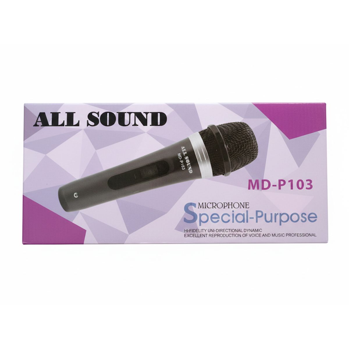 ALL SOUND - Micrófono Pesado de Metal para Canto - All Sound MD-P103 Versión Mejorada