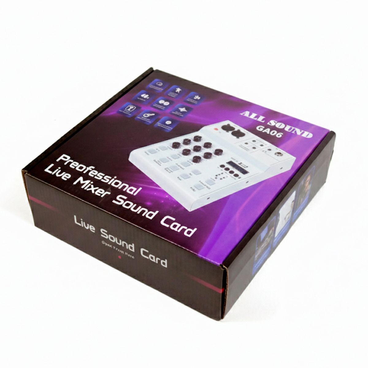 ALL SOUND - Consola Mixer de 2 canales para Transmisiones Tiktok, efectos - All Sound GA06