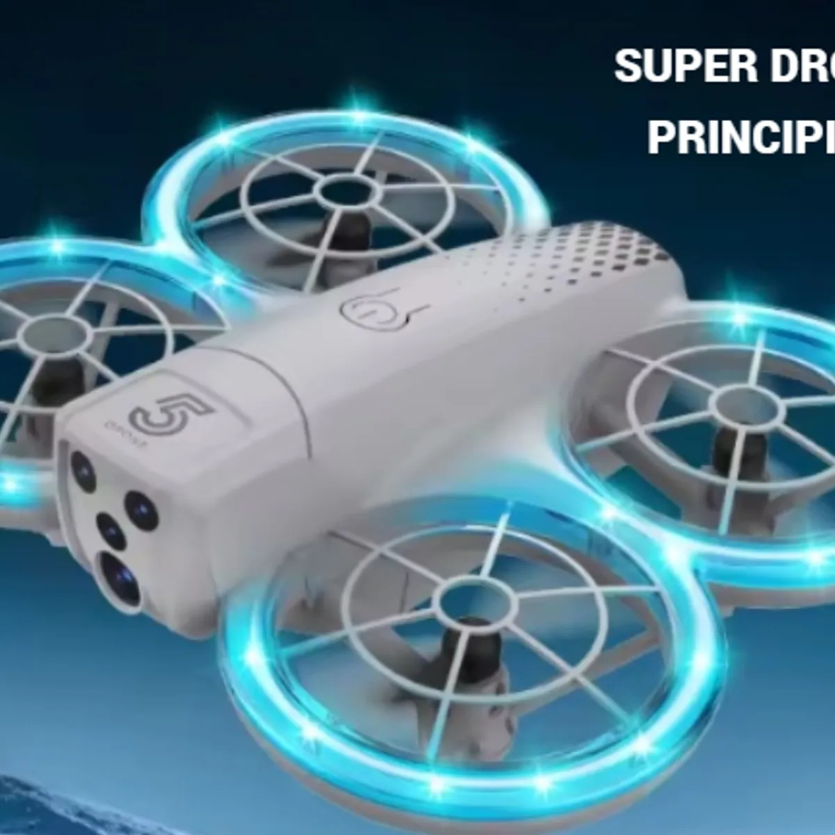 GENERICO - DRON CZ05 VERSIÓN PRINCIPIANTES CON LUCES LED CONTROL REMOTO Y ACCESORIOS COLOR BLANCO