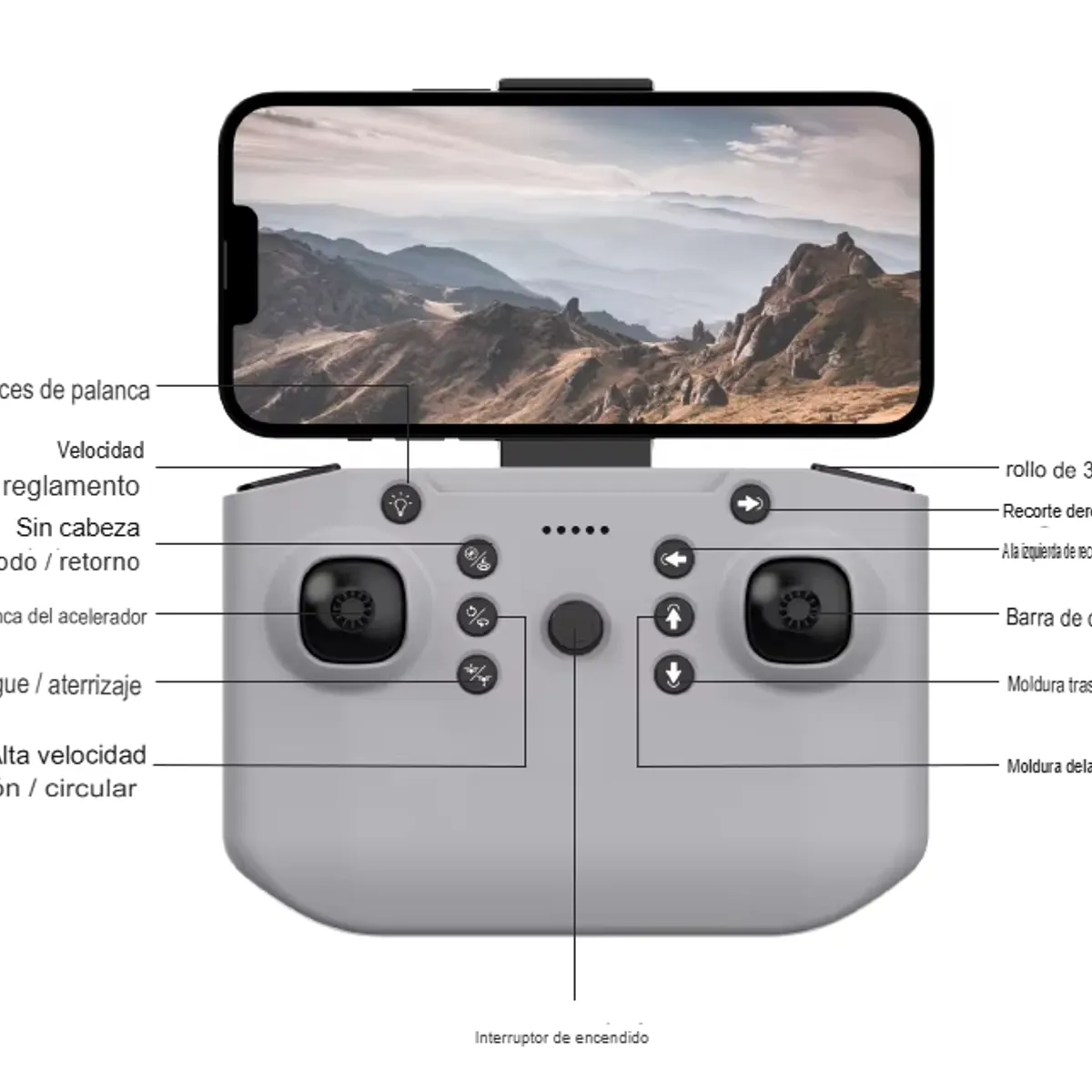 GENERICO - DRON CZ05 VERSIÓN PRINCIPIANTES CON LUCES LED CONTROL REMOTO Y ACCESORIOS COLOR BLANCO