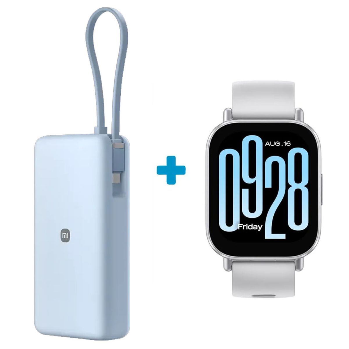 XIAOMI - Reloj Xiaomi Redmi Watch 5 Active Gris + Power Bank 67W 10000mah Celeste