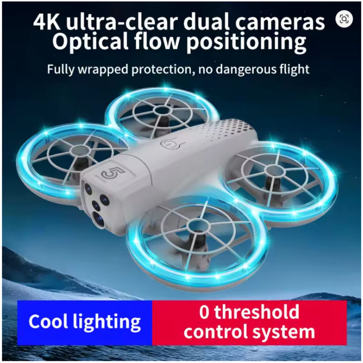 GENERICO - Mini Dron con Cámara HD WiFi FPV Plegable Control Remoto