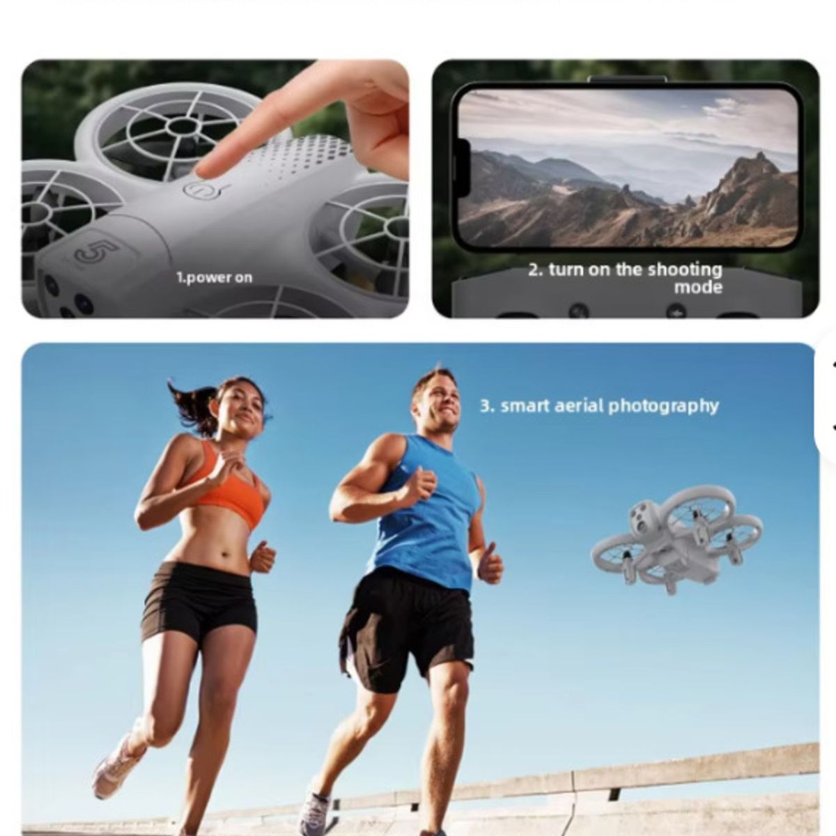 GENERICO - Mini Dron con Cámara HD WiFi FPV Plegable Control Remoto