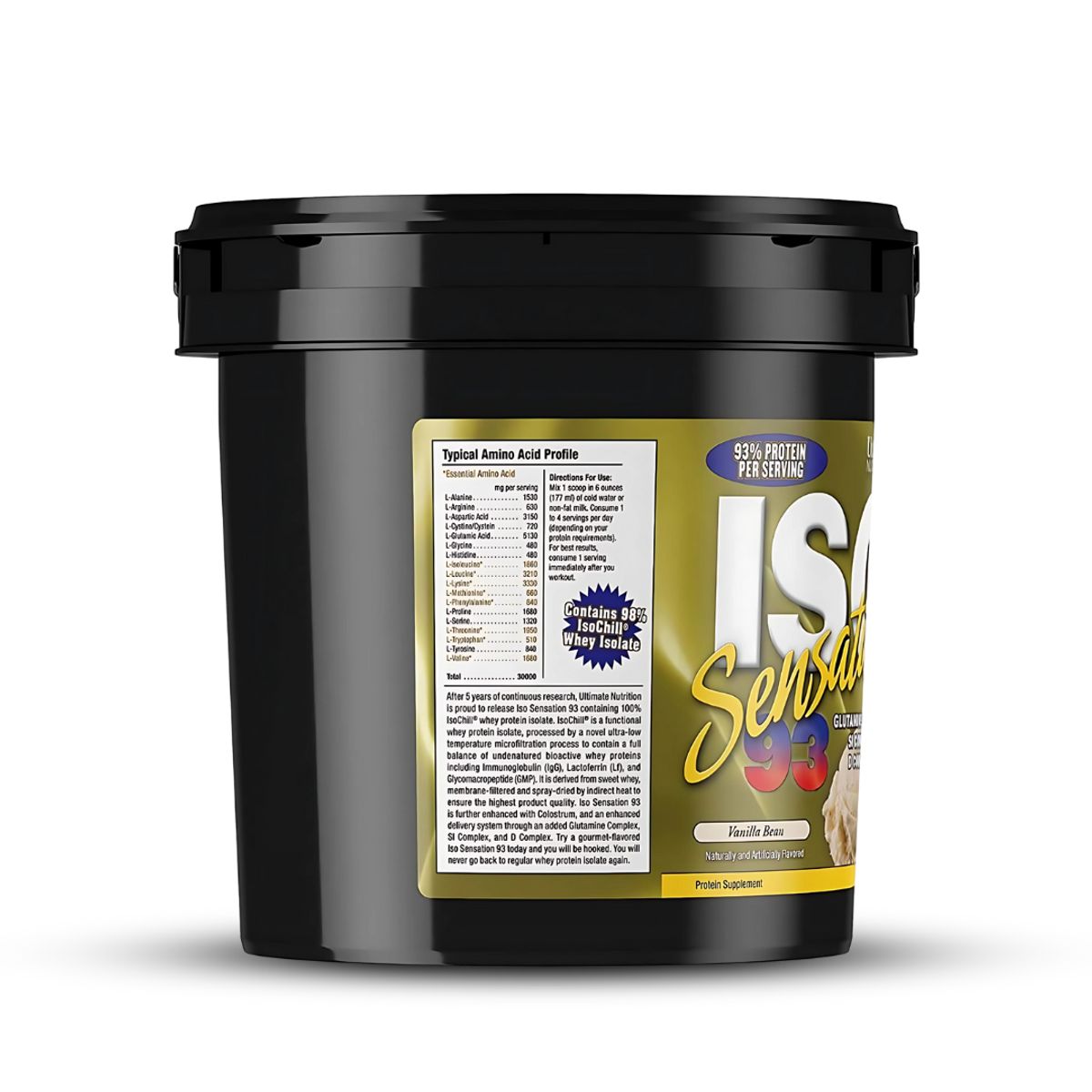 Ultimate Nutrition - Iso Sensation 93 5 LB Proteina Aislada - Vainilla Bean + Creatina Optimum Nutrition 300 G + Scoop