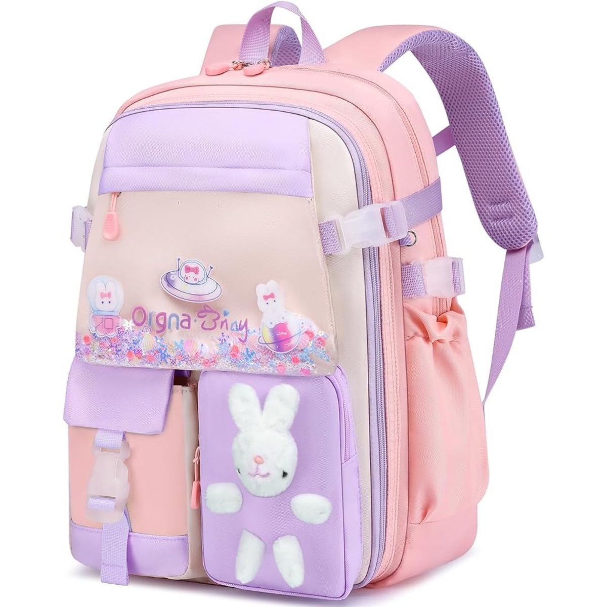 GENERICO - Mochila Kawaii Conejo Original Tamaño Oficio Impermeable Gran Capacidad Niñas 4 a 16 años