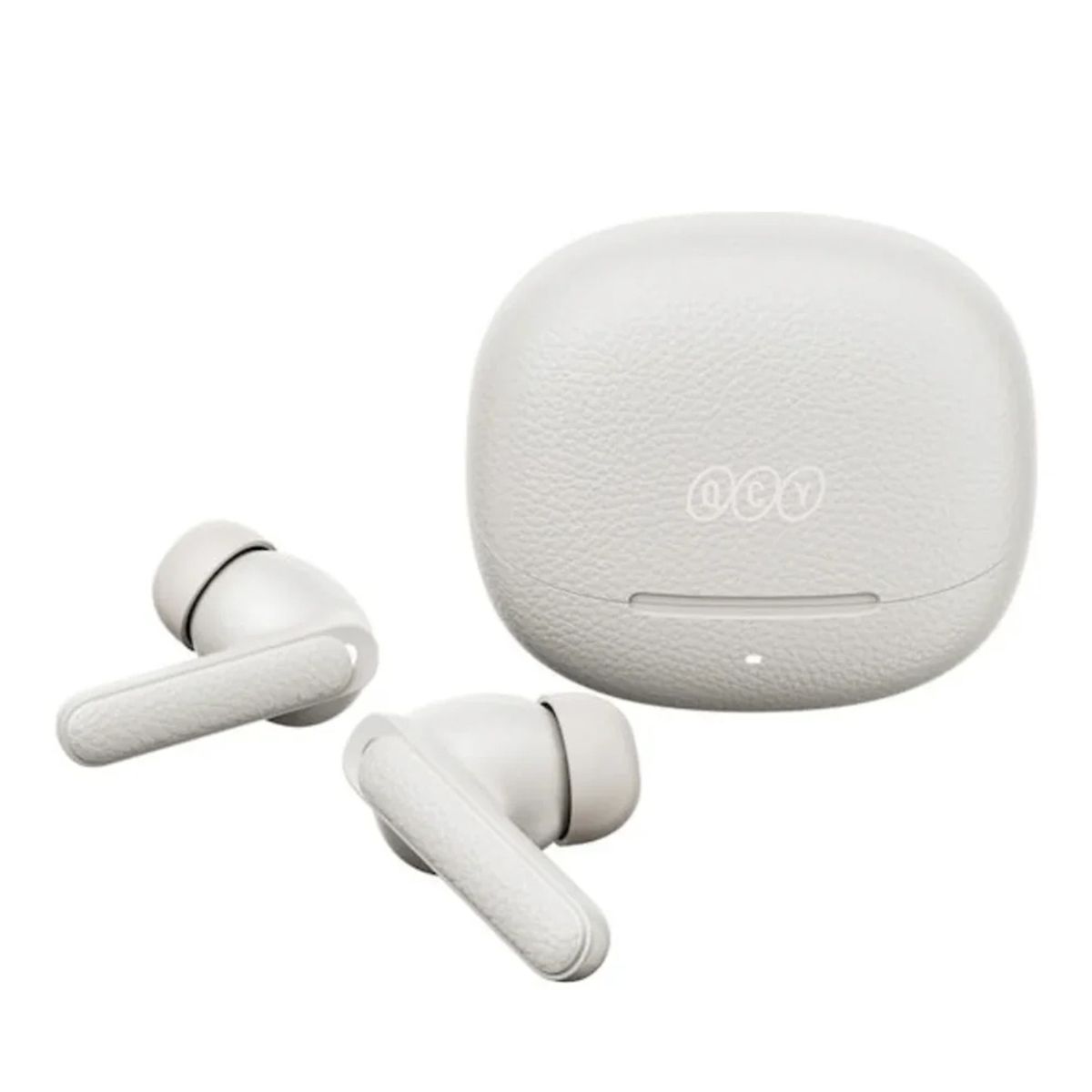 QCY - Auriculares Bluetooth QCY Buds ANC con cancelación de ruido, iPX4 de 45 dB, 6 micrófonos - Light Grey
