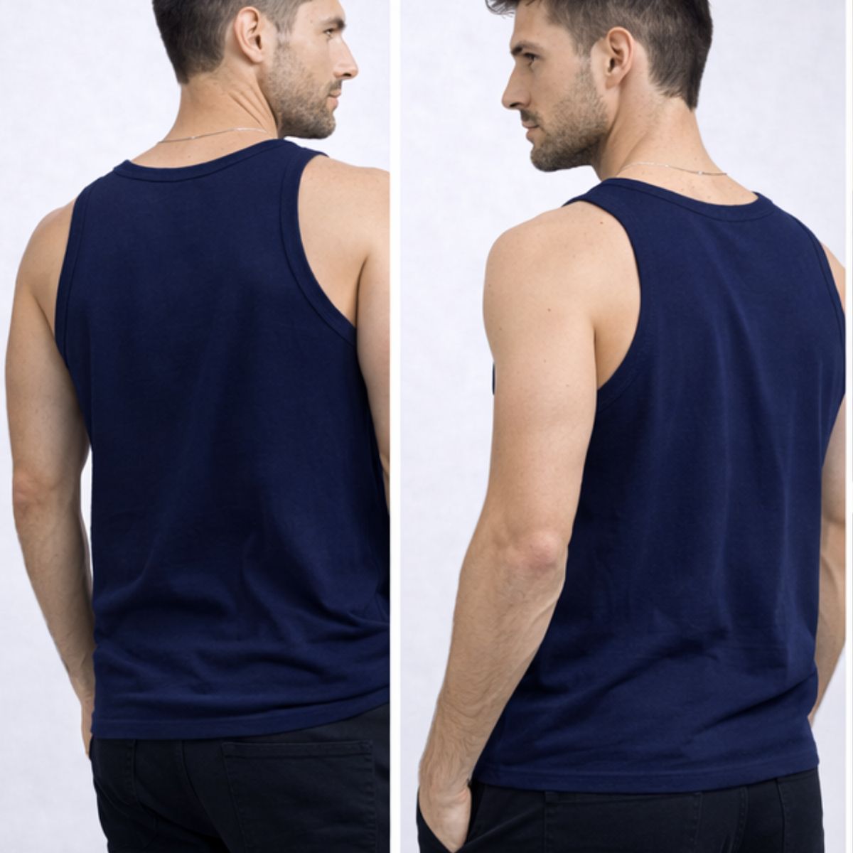 ENKI - Bividi Hombre Azul Navy Algodón Jersey Estampado Urbano Premium