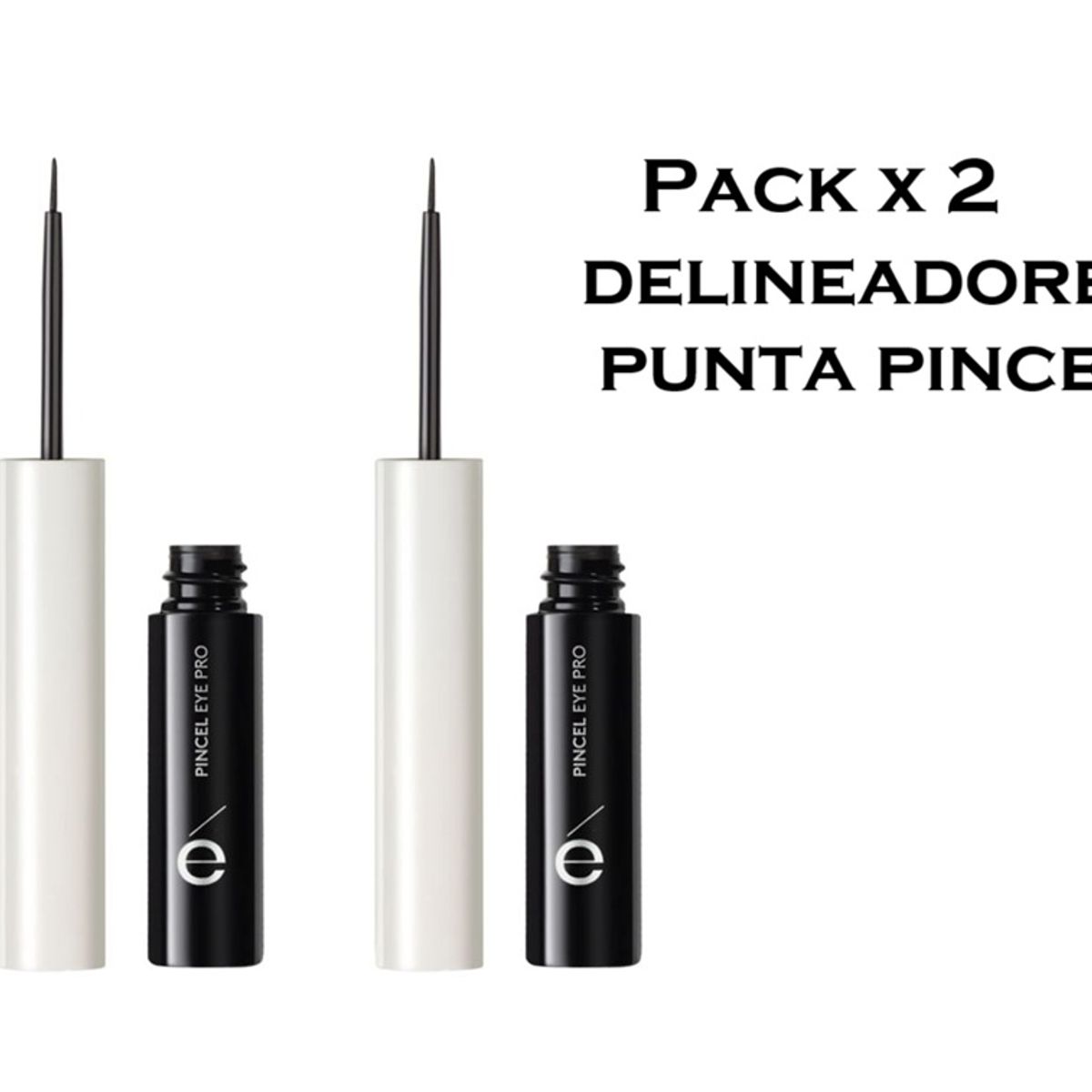ESIKA - Pack x 2 Delineadores de Ojos Punta Pincel EYE PRO Esika Negro Extremo