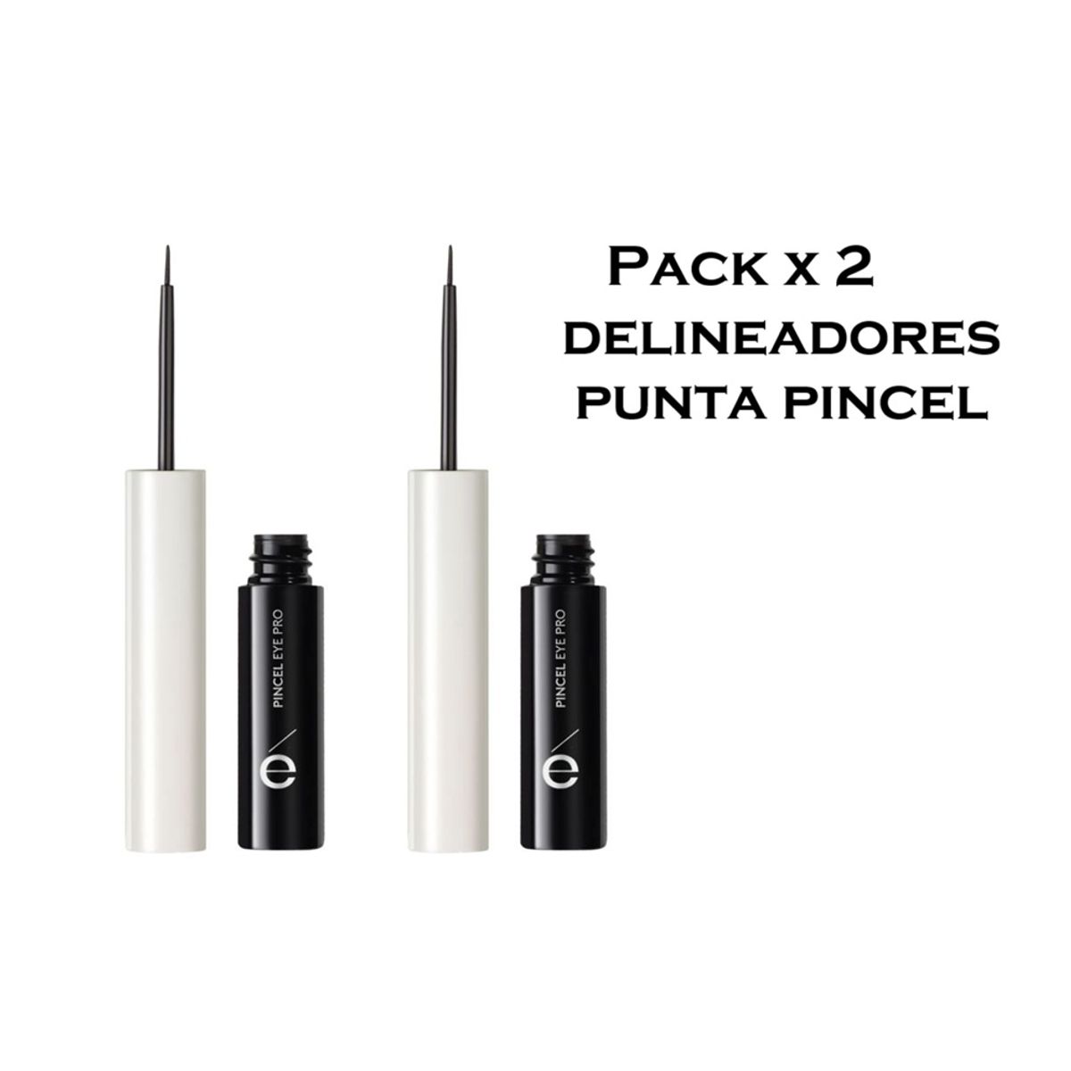 ESIKA - Pack x 2 Delineadores de Ojos Punta Pincel EYE PRO Esika Negro Extremo