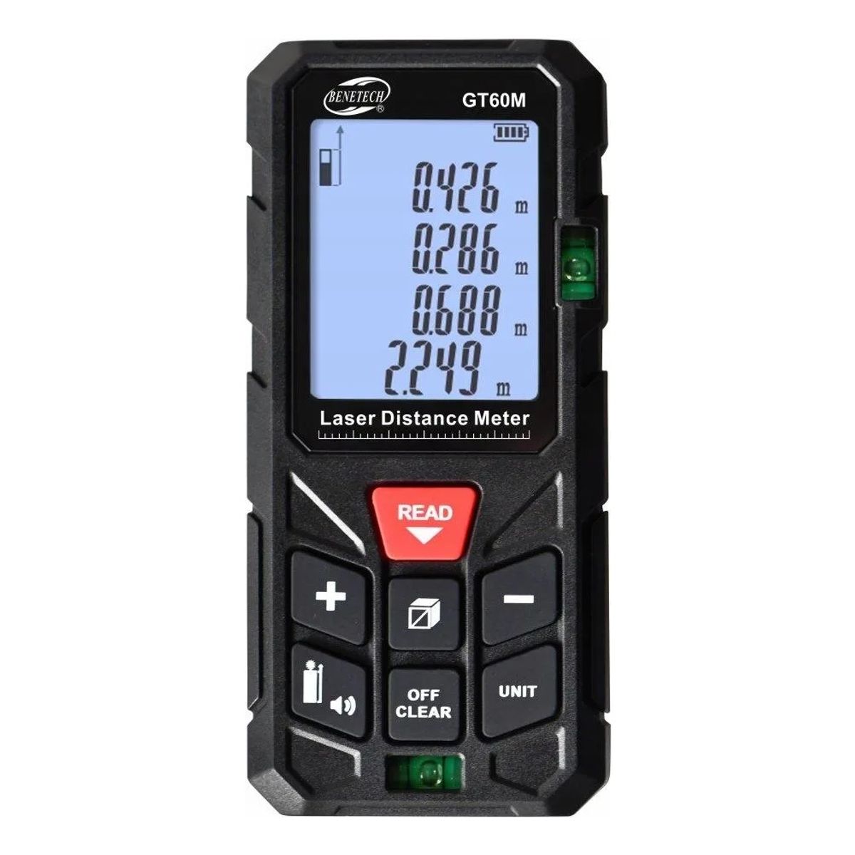 BENETECH - Medidor de Distancia Láser Profesional Telémetro - BENETECH GT60M
