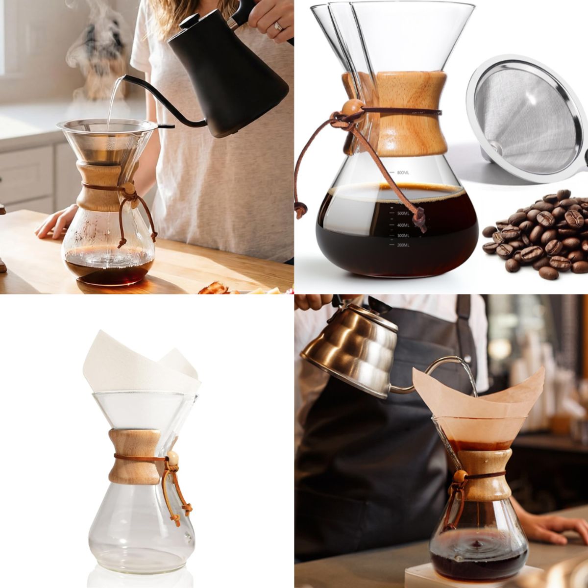 GENERICO - Cafetera Método Chemex Pour Over 600ml