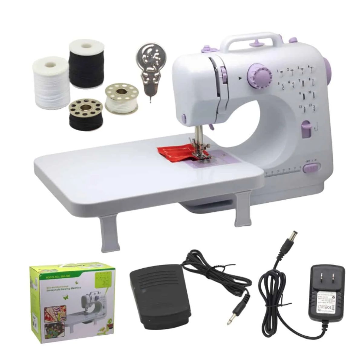 GENERICO - Máquina De Coser Portátil Con Mesita SM-505