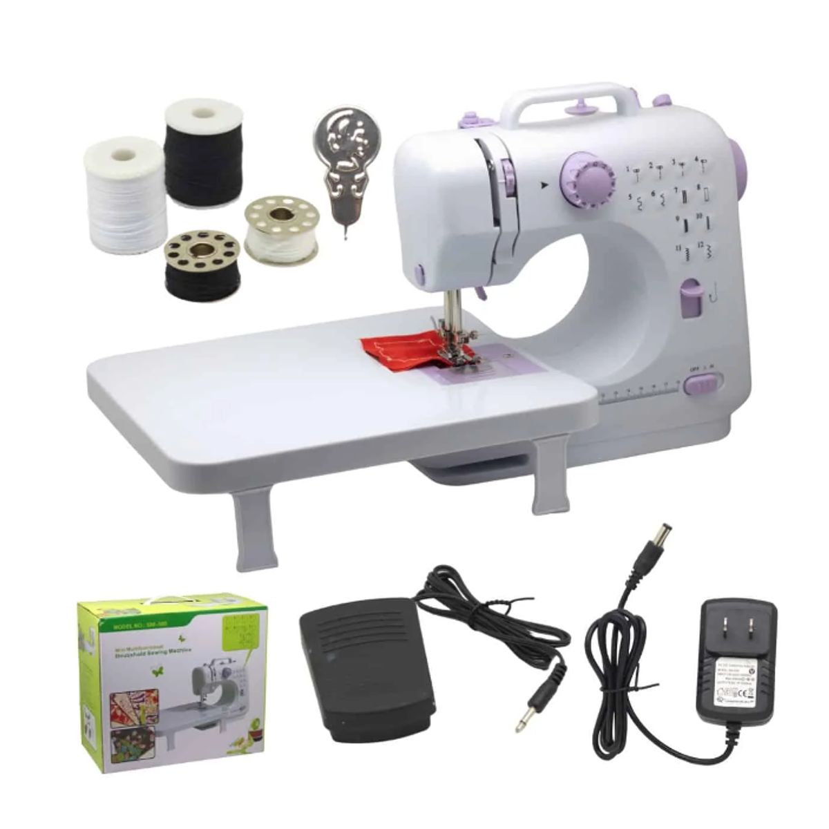 GENERICO - Máquina De Coser Portátil Con Mesita SM-505