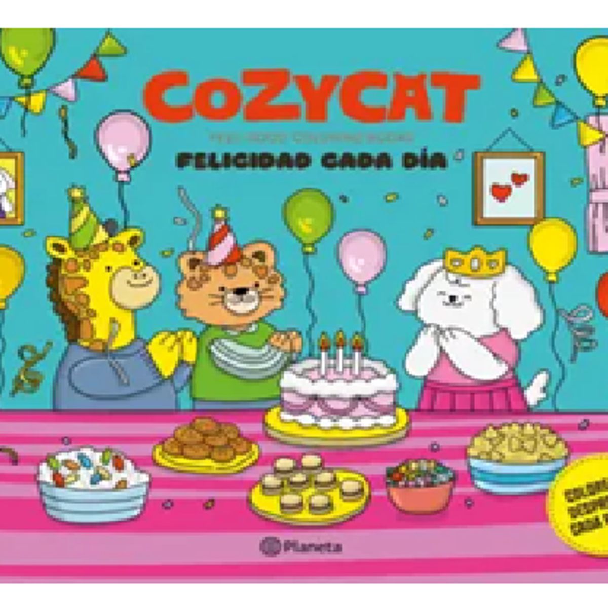 GENERICO - Libro infantil COLOREAR Cozy Cat 2 Felicidad cada día