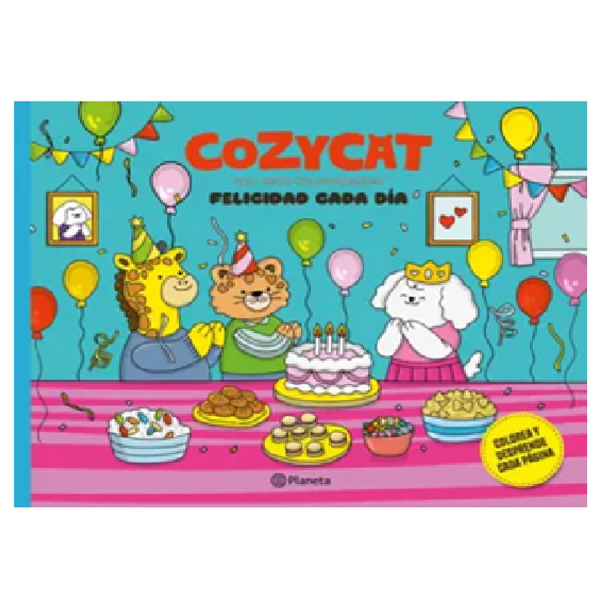 GENERICO - Libro infantil COLOREAR Cozy Cat 2 Felicidad cada día
