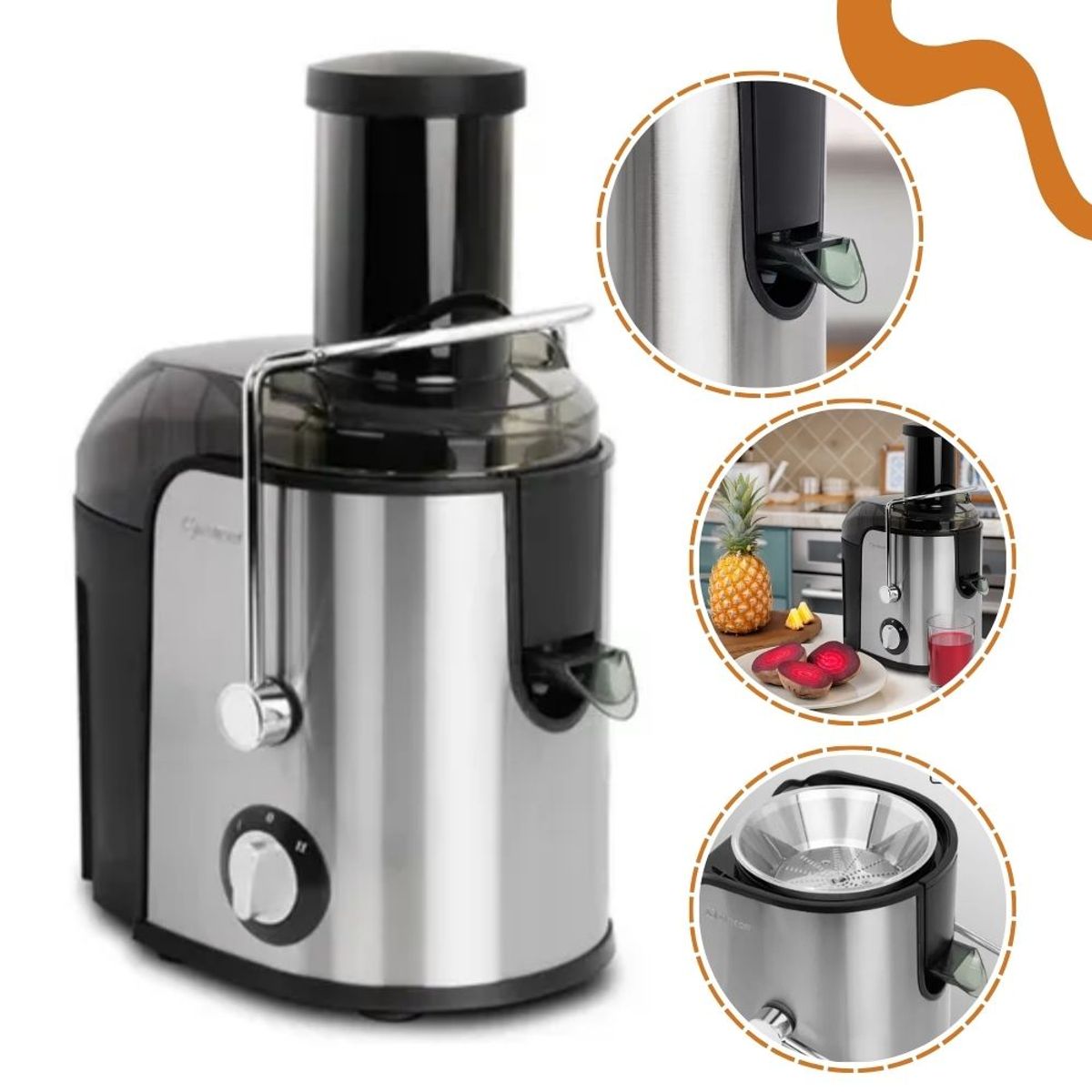 MIRAY - Extractor de Jugos Miray de 600Watts  EM-40