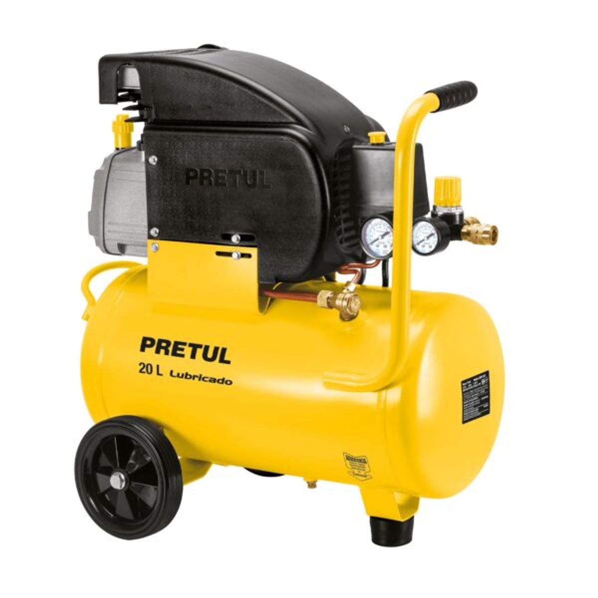 PRETUL - COMPRESOR LUBRICADO DE AIRE, 20 L, 220 V/60 HZ, PRETUL