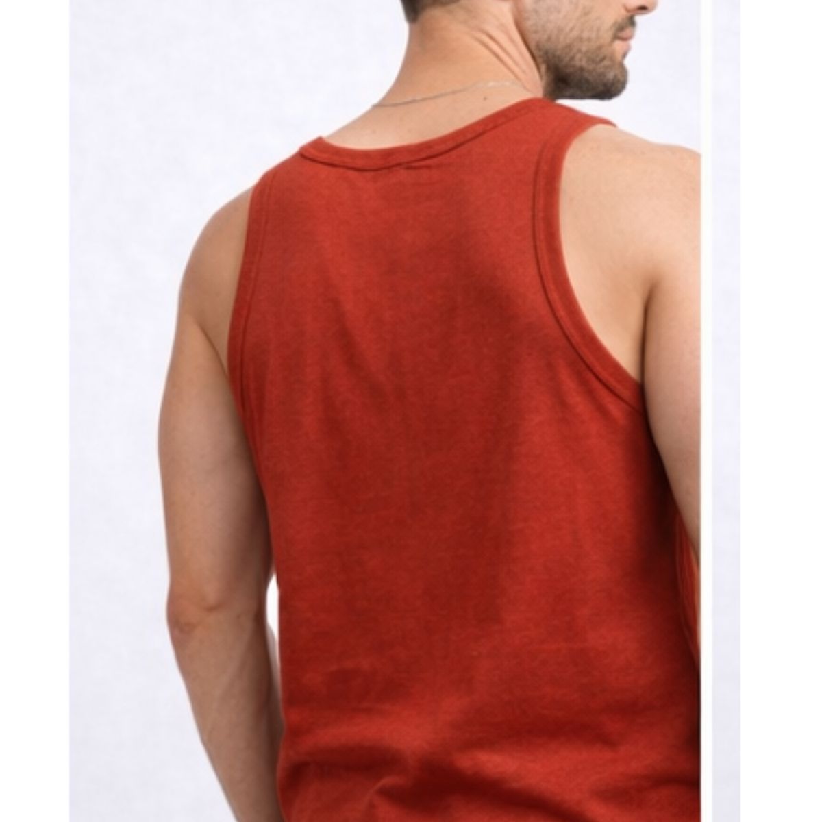 ENKI - Bividí Hombre Terracota Algodón Jersey con Estampado Urbano Premium
