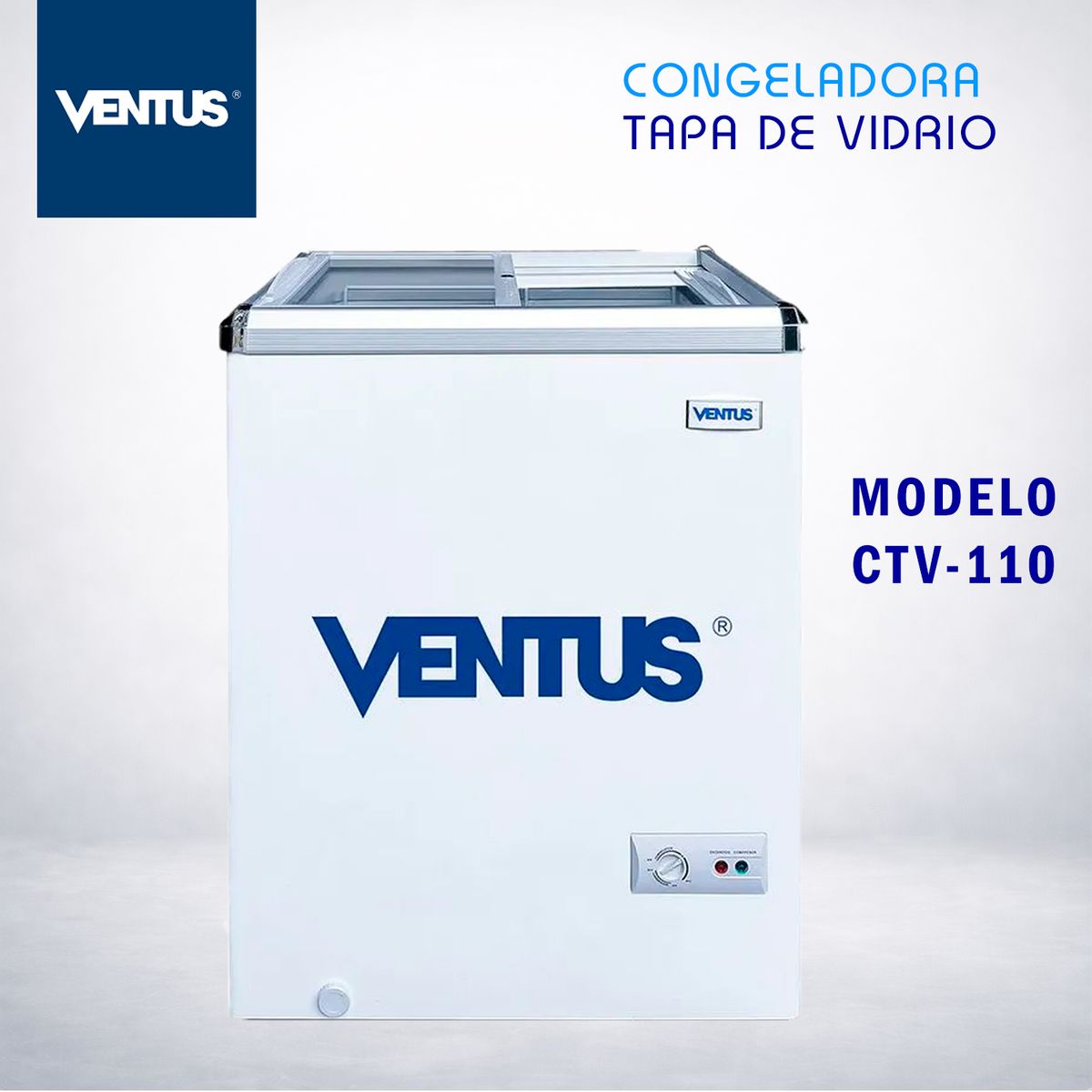 VENTUS - Congeladora Ventus Tapa Vidrio - CTV-110