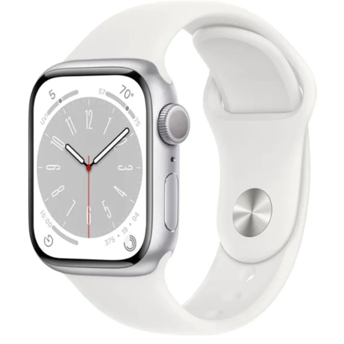 APPLE - Apple Watch Series 8 45mm GPS Aluminio Silver correa Blanca S/M A2770 Reacondicionado