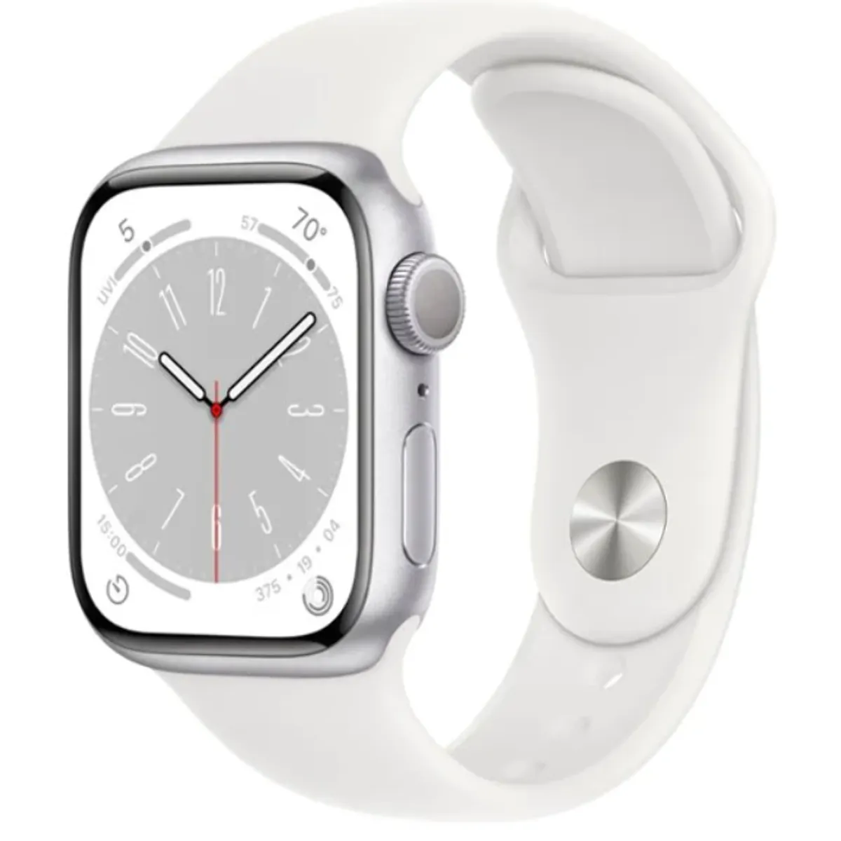 APPLE - Apple Watch Series 8 41mm GPS Aluminio Silver correa Blanca S/M A2770 Reacondicionado