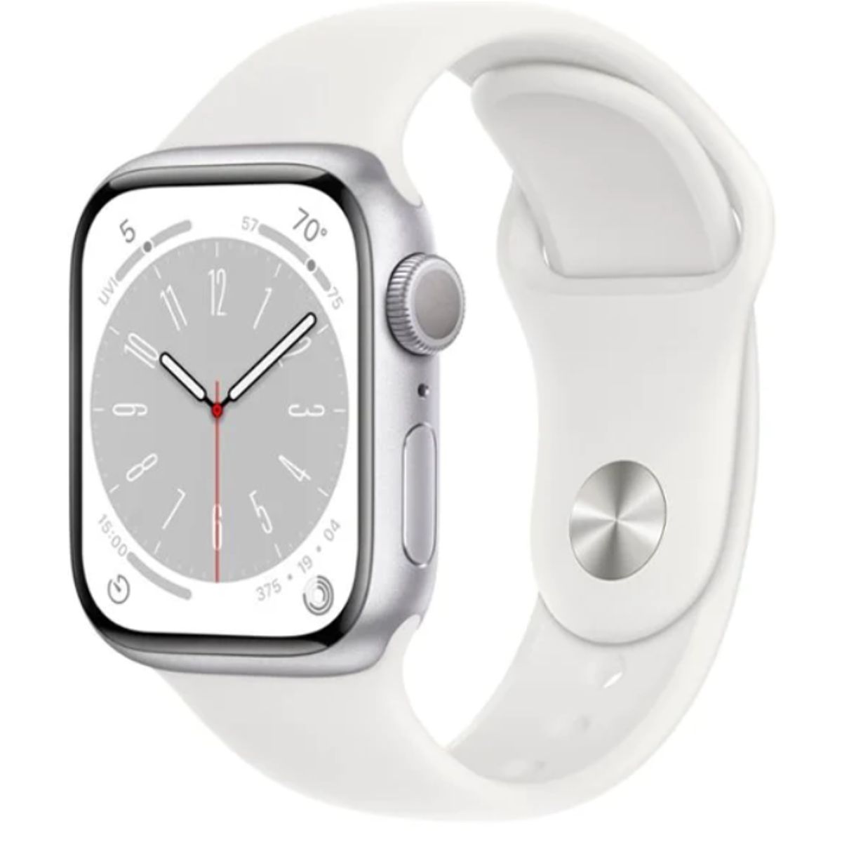 APPLE - Apple Watch Series 8 41mm GPS Aluminio Silver correa Blanca S/M A2770 Reacondicionado