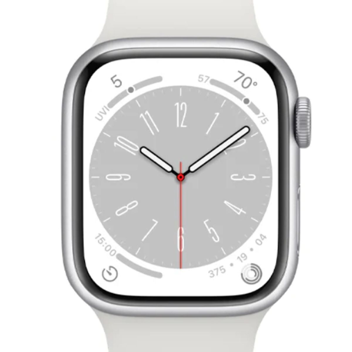 APPLE - Apple Watch Series 8 41mm GPS Aluminio Silver correa Blanca S/M A2770 Reacondicionado