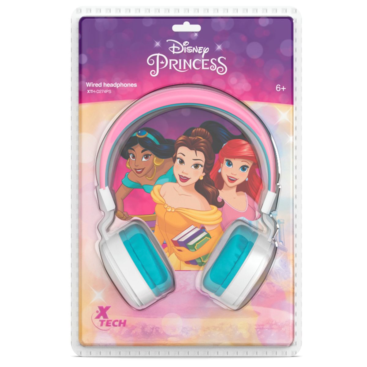 XTECH - AUDIFONOS CABLEADOS PARA NIÑAS XTECH XTH-D274PS PRINCESAS CONECTOR 35MM