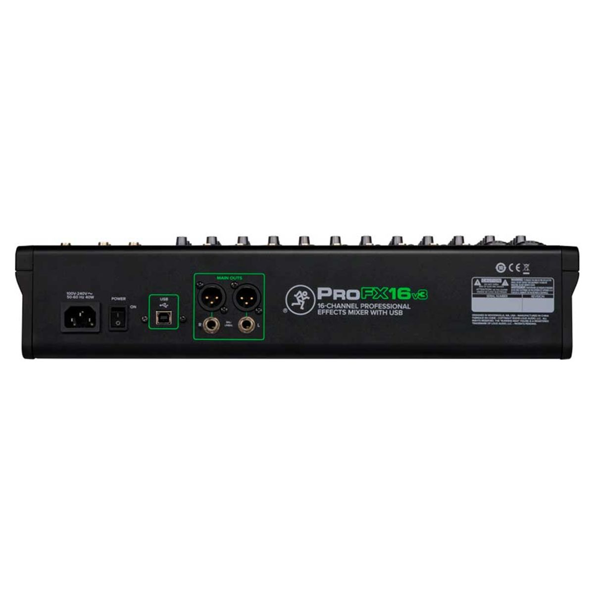 MACKIE - Mezcladora Mackie ProFX16v3 16 canales con Efectos