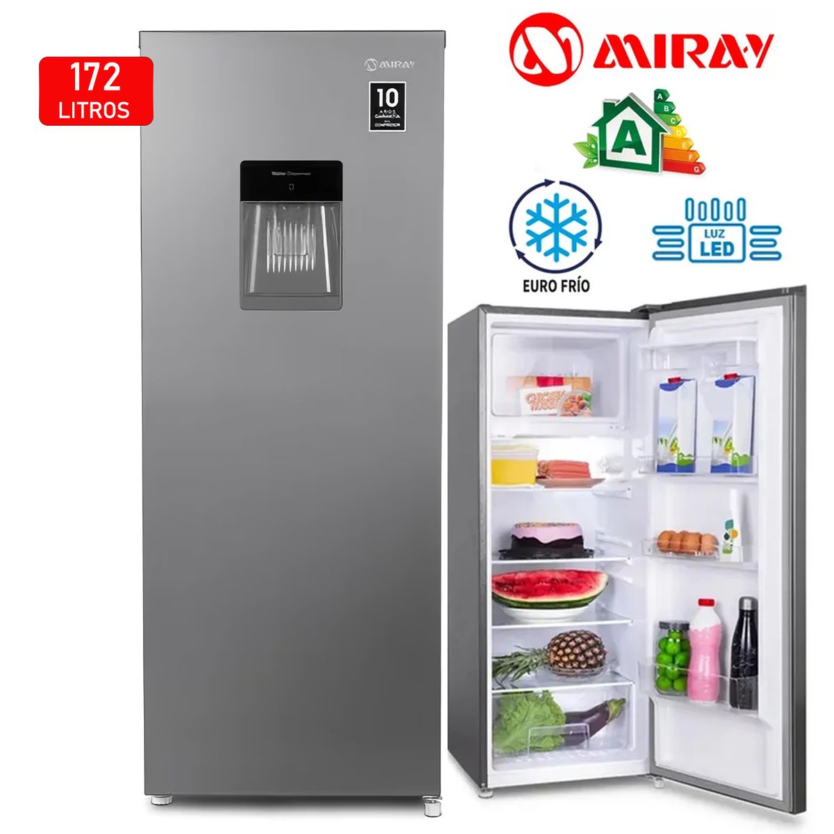 MIRAY - Refrigeradora Miray RM-184H Euro Frío 172 L