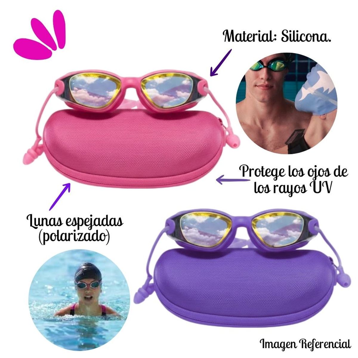 GENERICO - Lentes de Natación con protección UV - RM