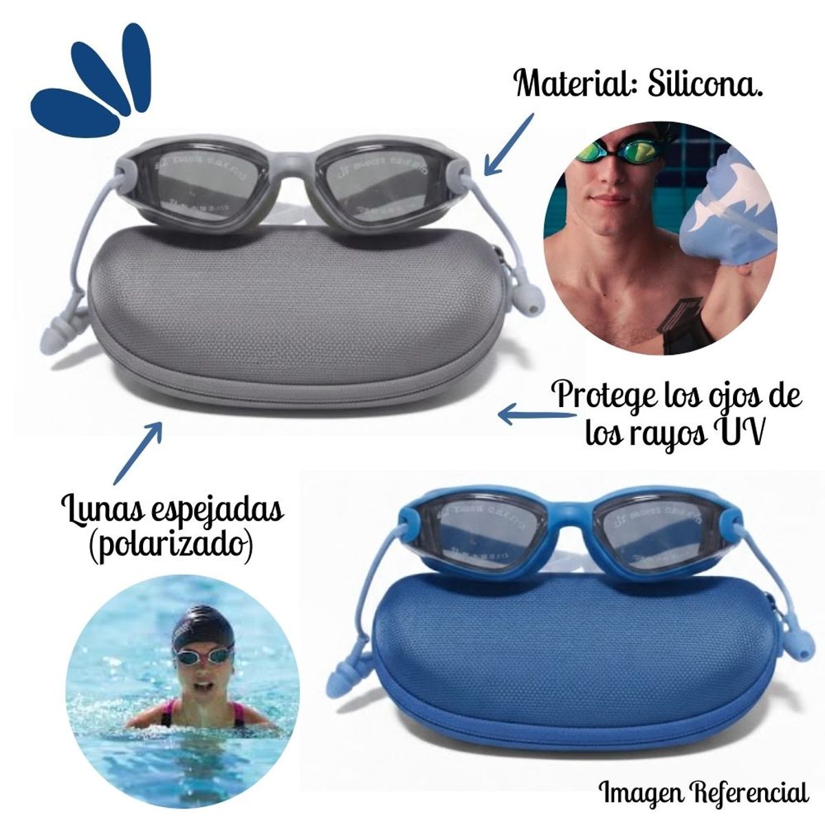 GENERICO - Lentes de Natación con protección UV - AG